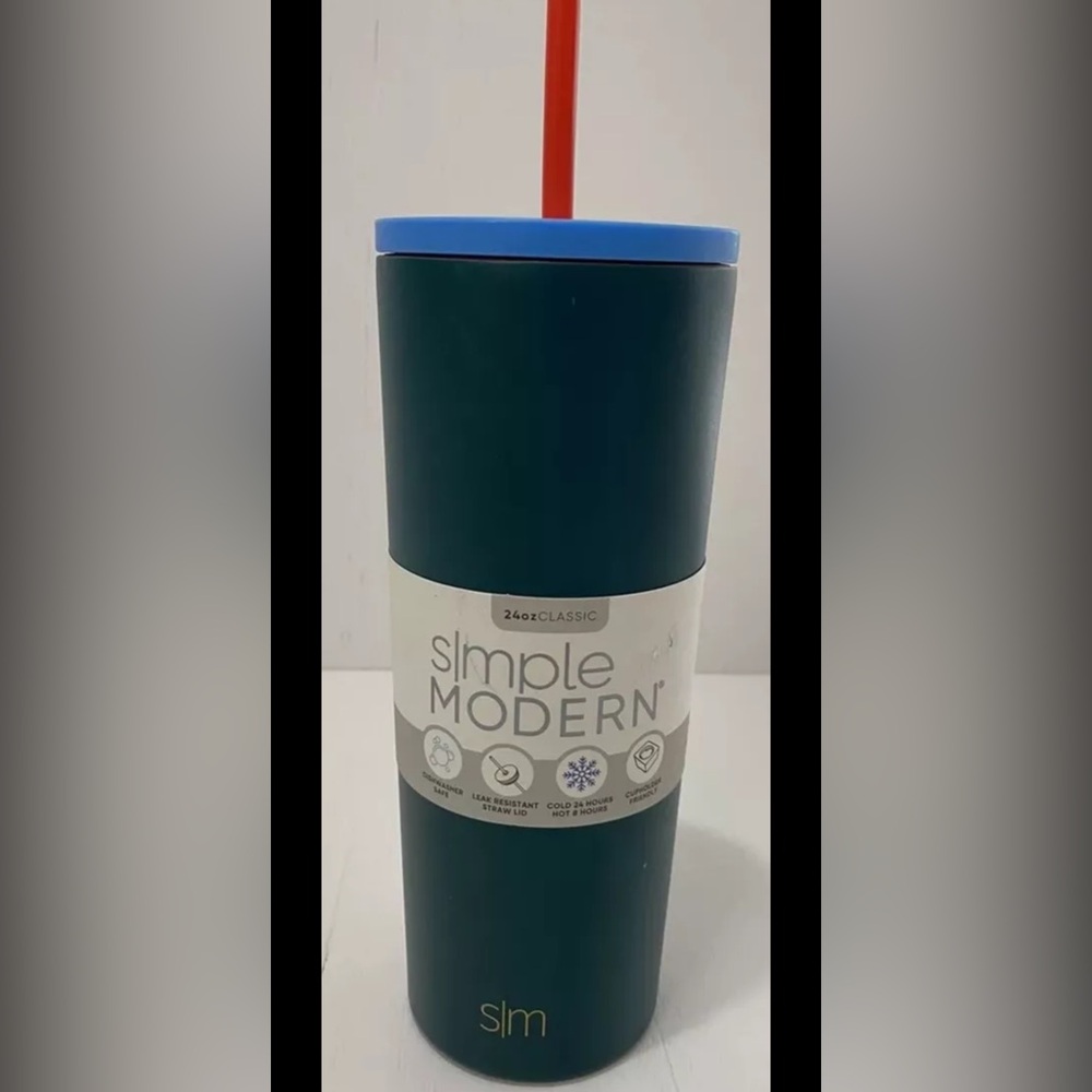 Simple modern Simple Modern Trek Tumbler W/Handle & Straw, 40oz Choice Green/Bla